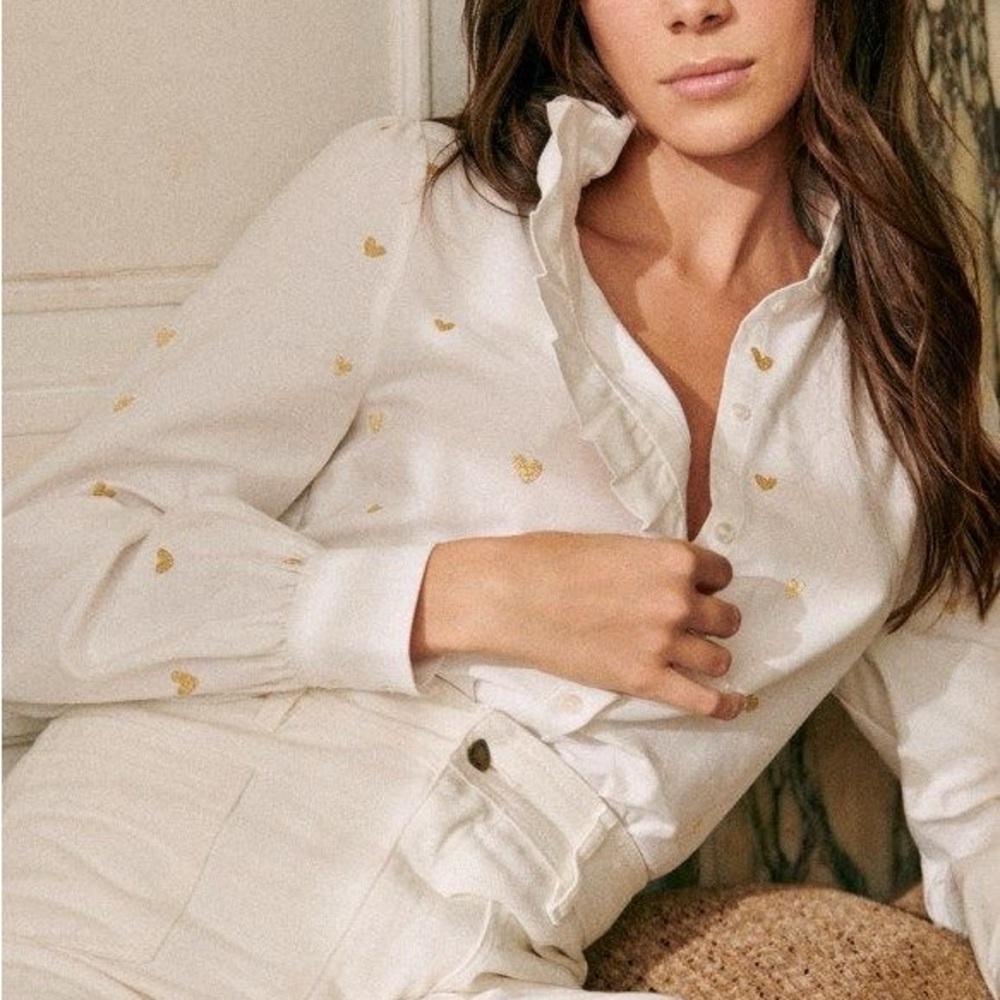 Sezane Chlo Gold Hearts